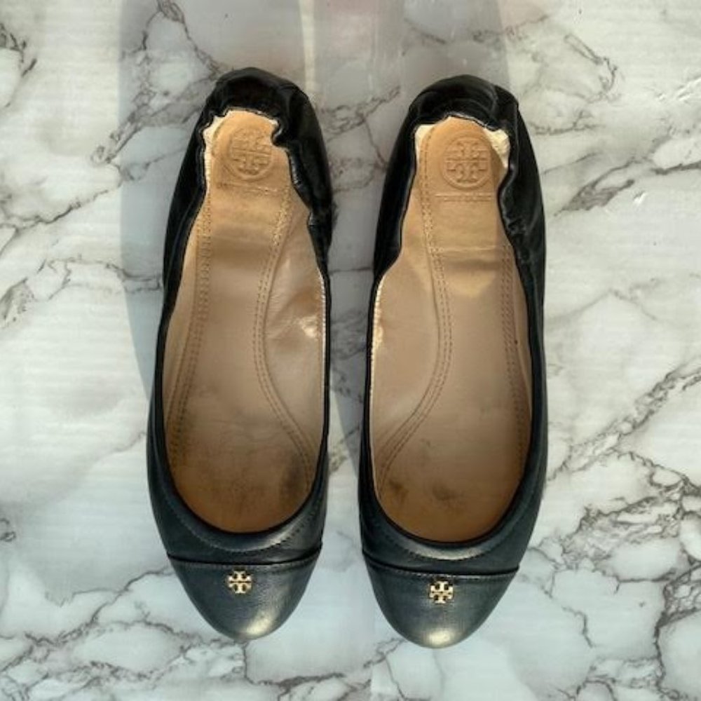 Tory Burch Black Flats Size 38.5